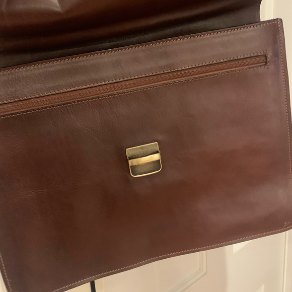 Old Angler leather  briefcase - Picture 6 of 14